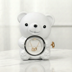 Medvídek s věčnou růží a náhrdelník s vlastními jmény