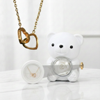 Medvídek s věčnou růží a náhrdelník s vlastními jmény