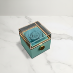 Dárková krabička s věčnou růží a náhrdelník s vlastními jmény